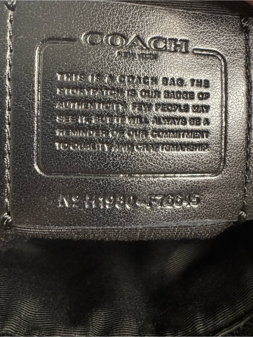 #427 Coach Mia Black Pebbled Leather Crossbody Bag - Picture 10 of 17